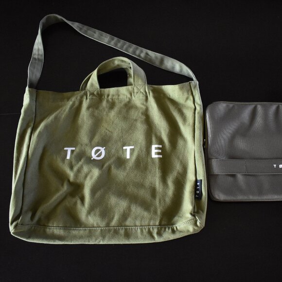 TOTE Brand tote bag and laptop sleeve - Army Green - Picture 1 of 5